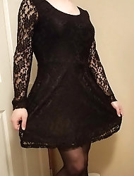 New black dress and corset