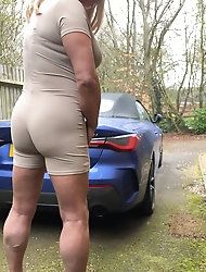 Amateur crossdresser Kellycd2022s seductive outdoor urination in a collection of 46 images from xHamster