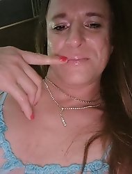 Sexy crossdresser kellycd2022 in shiny dress and pantyhose