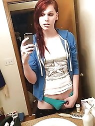 Adorable shemale cuties are showing off their tits