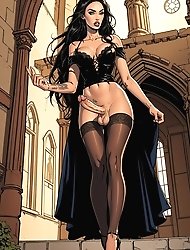 Aroused transgender street prostitute indulges in solo pleasure